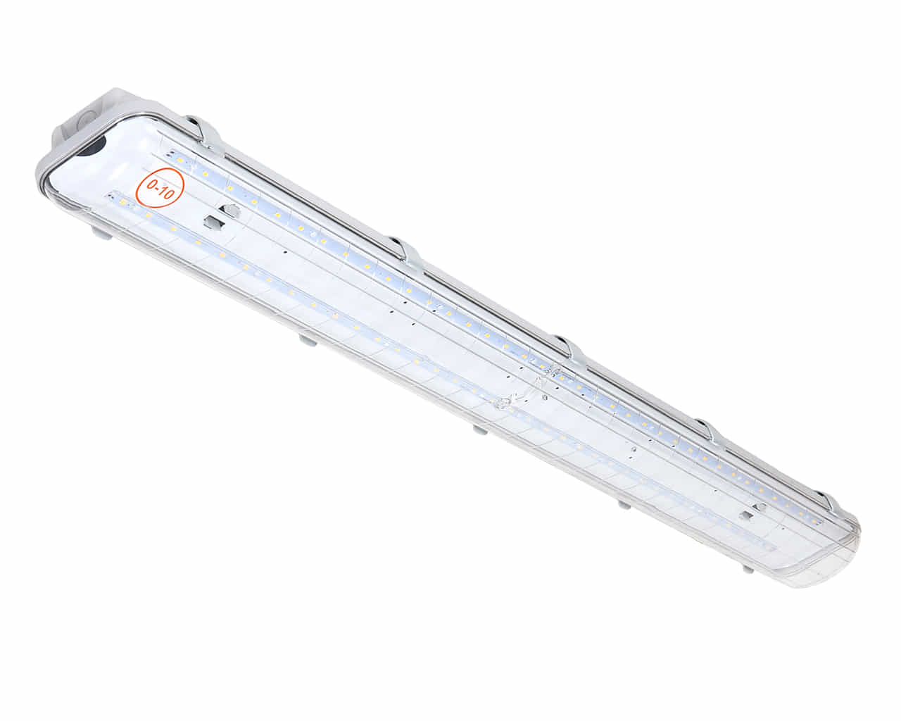 Подвесной диммируемый офисный светодиодный светильник 40 Вт 1265x125 3000К IP65 Прозрачный - фото 1