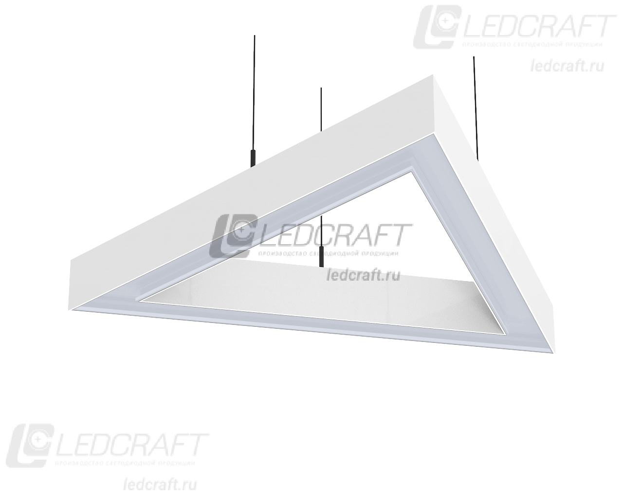Треугольный светодиодный светильник LC-LP-3535 15 Вт 375 мм 6000К Опал - фото 2