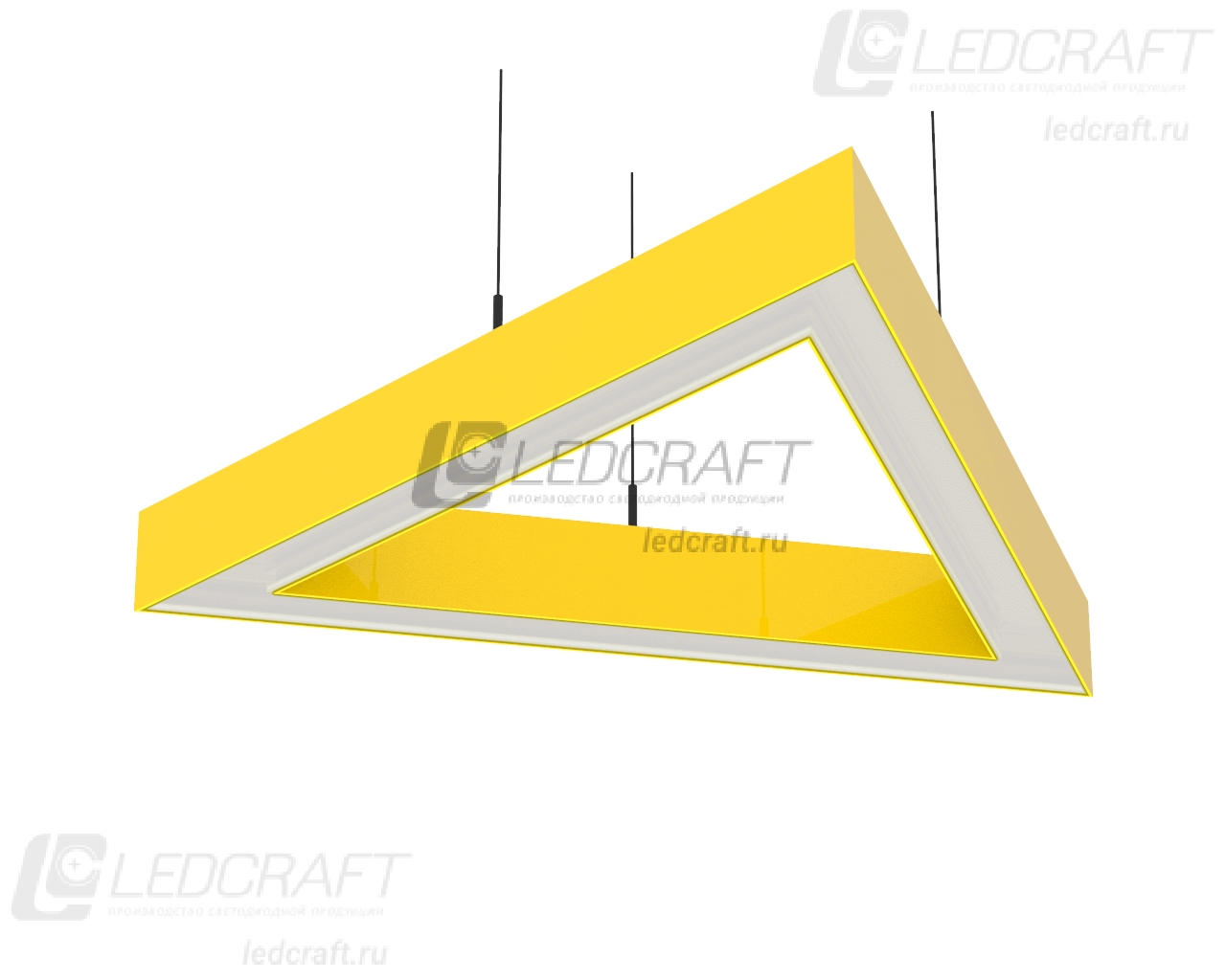 Треугольный светодиодный светильник LC-LP-3535 15 Вт 375 мм 6000К Опал - фото 3