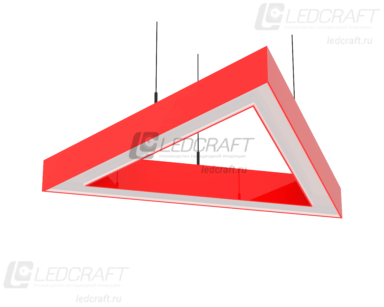 Треугольный светодиодный светильник LC-LP-3535 15 Вт 375 мм 6000К Опал - фото 4