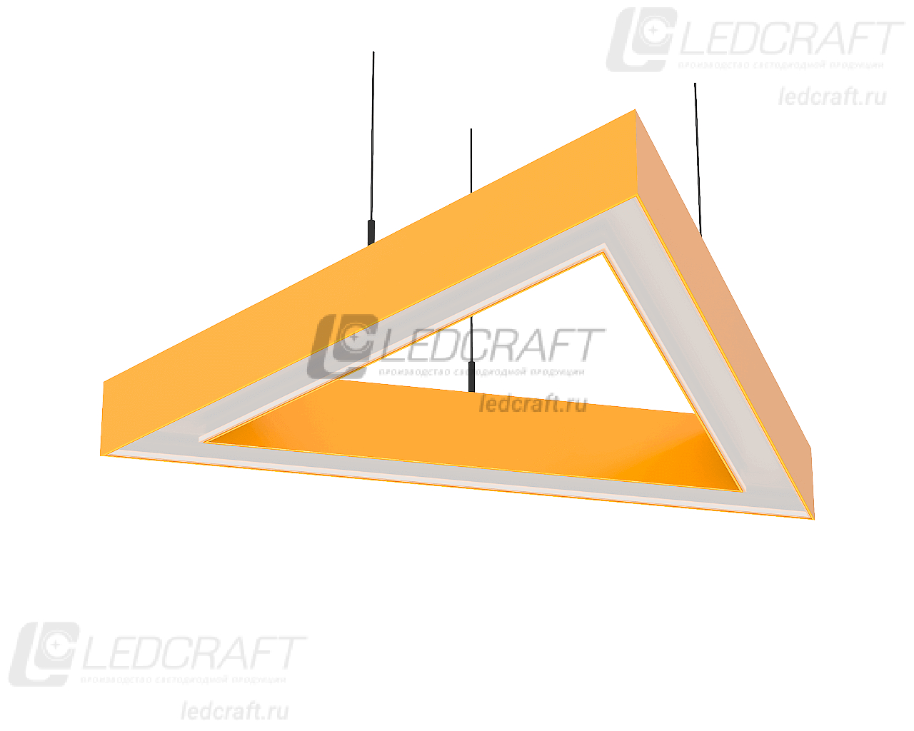 Треугольный светодиодный светильник LC-LP-3535 15 Вт 375 мм 6000К Опал - фото 5