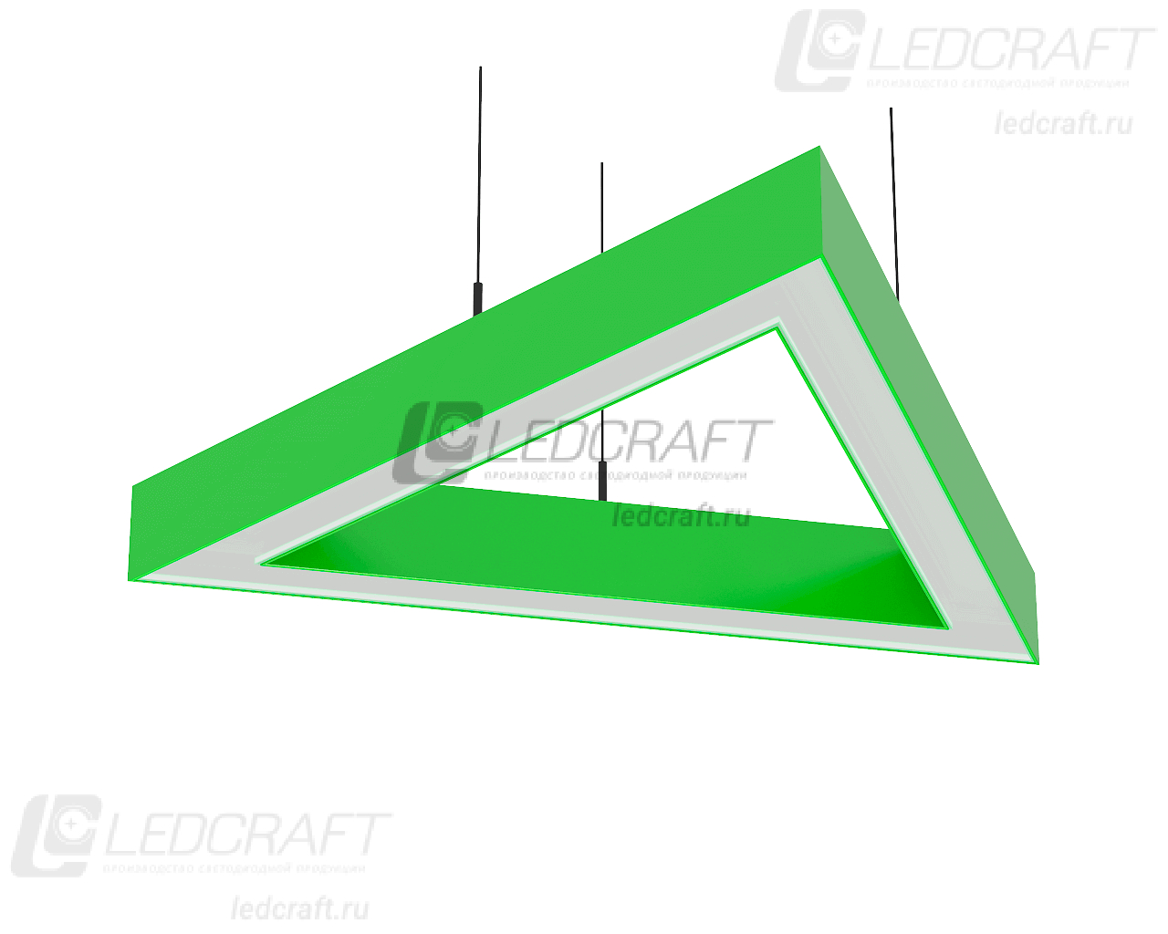 Треугольный светодиодный светильник LC-LP-3535 15 Вт 375 мм 6000К Опал - фото 8