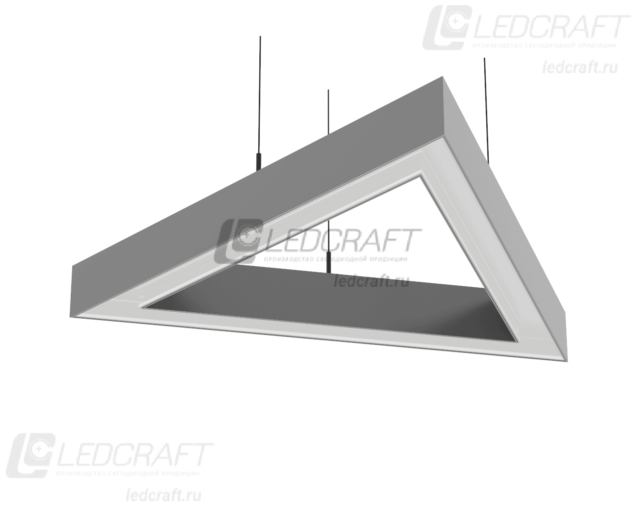 Треугольный светодиодный светильник LC-LP-3535 15 Вт 375 мм 6000К Опал - фото 9