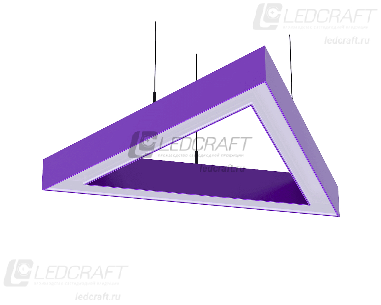 Треугольный светодиодный светильник LC-LP-3535 45 Вт 923 мм 6000К Опал - фото 6